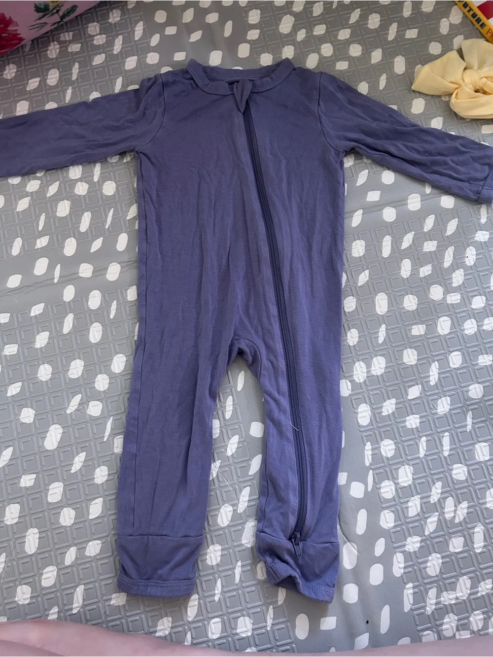 Soft Purple Zippered Kids One-Piece